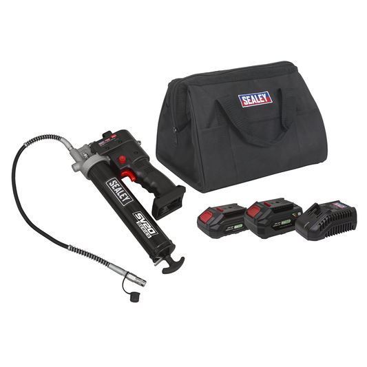 Sealey CP20VGRGKIT SV20 Series Cordless Grease Gun 20V - 2 Batteries