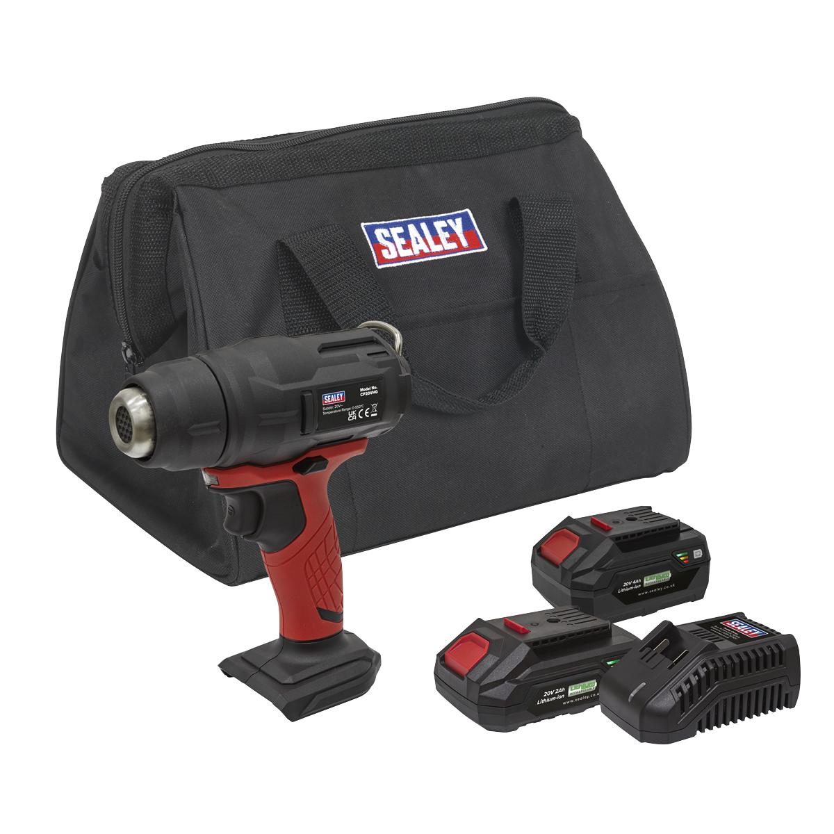 Sealey CP20VHGKIT2 SV20 Series Cordless Heat Gun Kit 20V - 2 Batteries