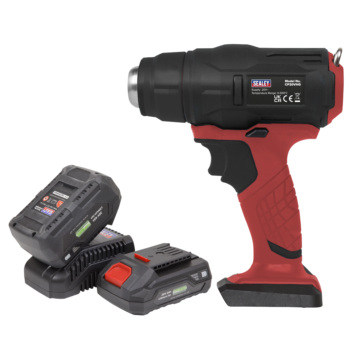 Sealey CP20VHGKIT2 SV20 Series Cordless Heat Gun Kit 20V - 2 Batteries