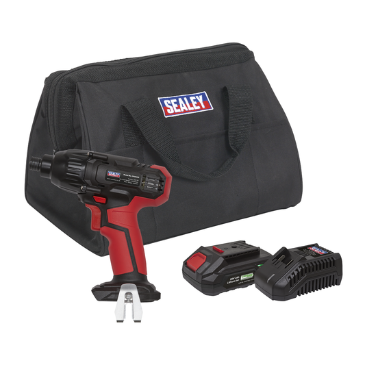 Sealey CP20VIDKIT1 SV20 Series 1/4"Hex Drive Cordless Impact Driver Kit 20V 2Ah