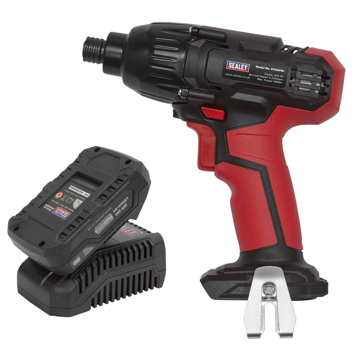 Sealey CP20VIDKIT1 SV20 Series 1/4"Hex Drive Cordless Impact Driver Kit 20V 2Ah