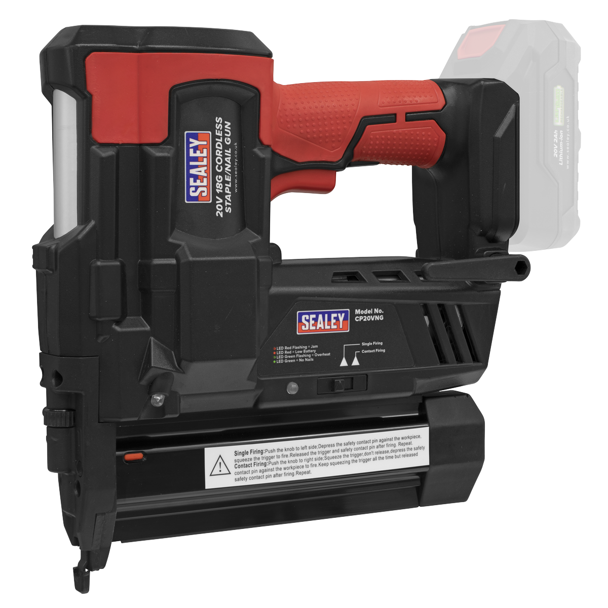 Sealey CP20VNG SV20 Series 18G Cordless Nail/Staple Gun 20V - Body Only