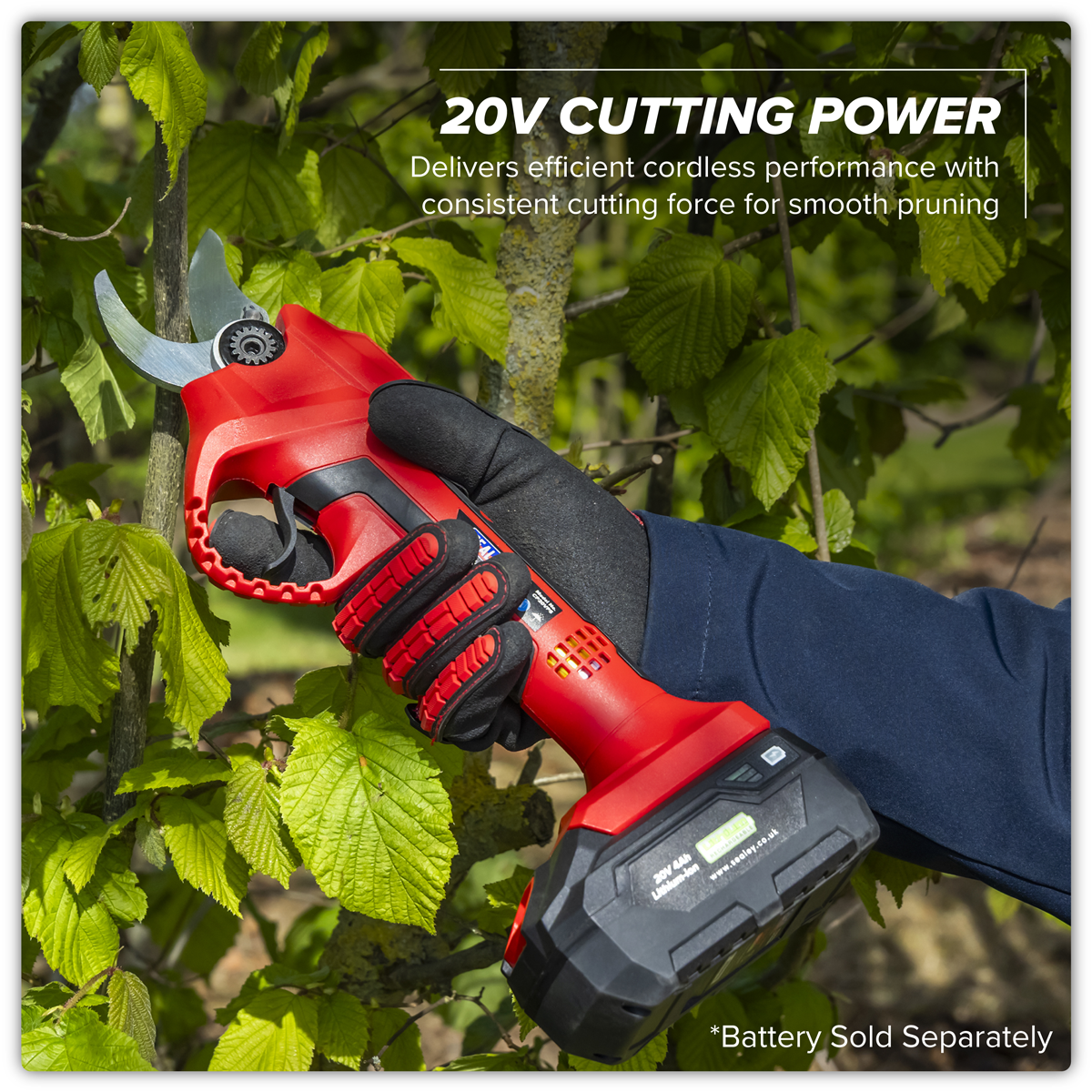 Sealey CP20VPS SV20 Series Brushless Cordless Pruning Shears 20V - Body Only