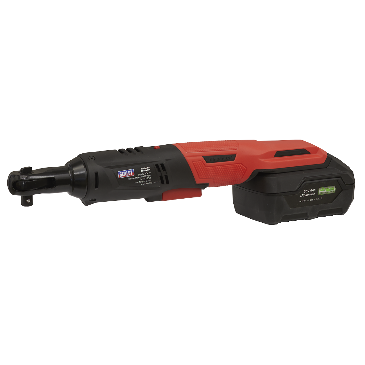 Sealey CP20VRW SV20 Series 3/8"Sq Drive Cordless Ratchet Wrench 60Nm 20V - Body Only