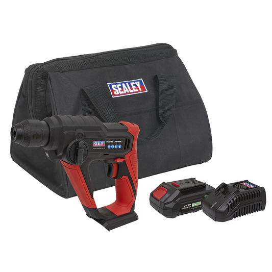 Sealey CP20VSDSKIT1 SV20 Series SDS Plus Cordless Rotary Hammer Drill Kit 20V 2Ah