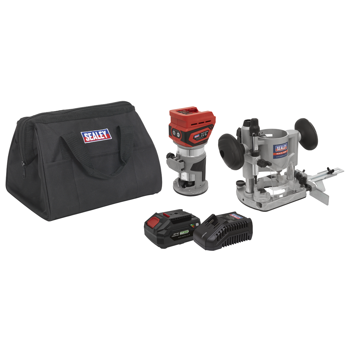 Sealey CP20VTRKIT1 SV20 Series Cordless Trimming Router Kit 20V 4Ah