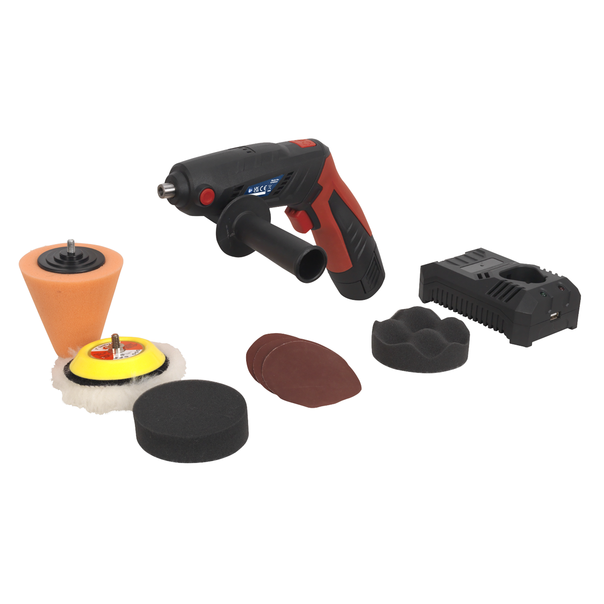 Sealey CP2812V Cordless Mini Sander/Polisher Kit 75mm 12V