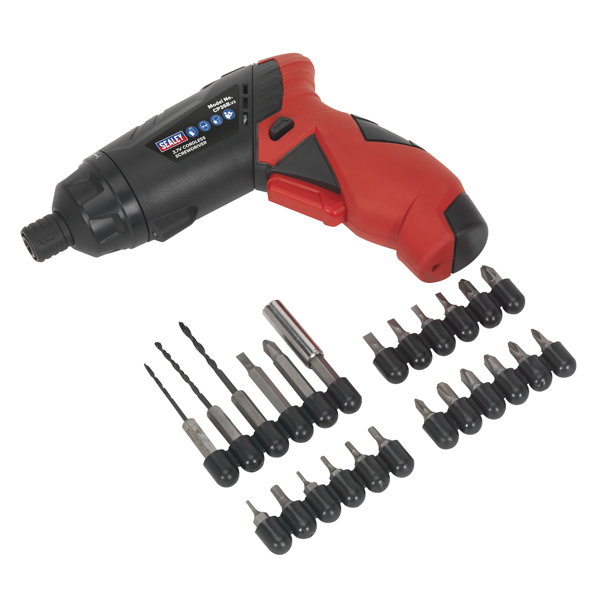 Sealey CP36B Cordless Screwdriver Set 3.6V 26pc
