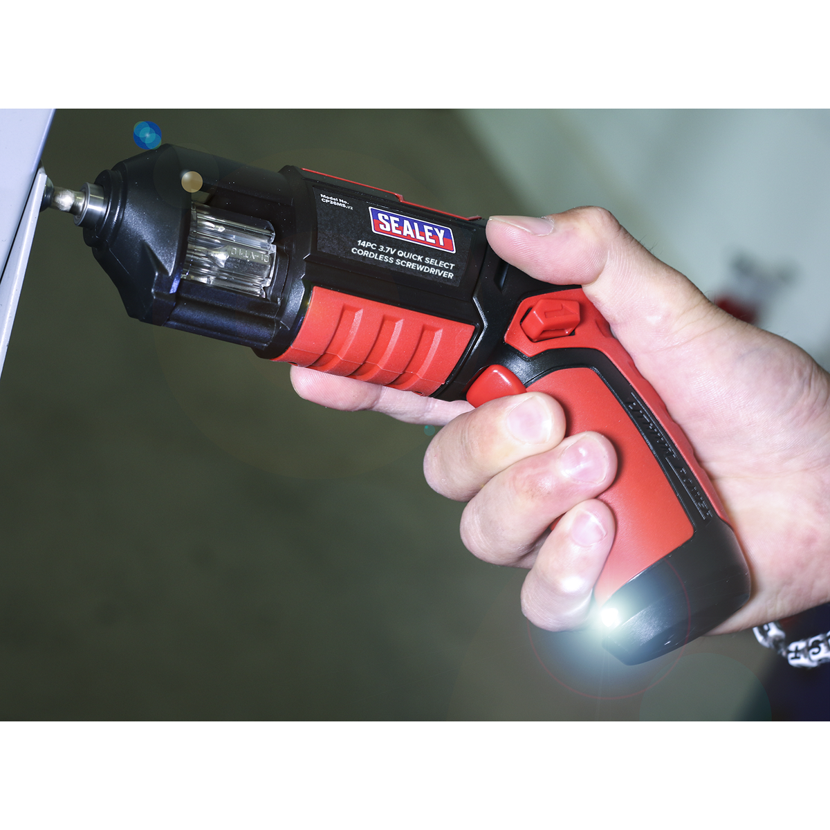 Sealey CP36MS Cordless Quick Select Screwdriver 3.7V 14pc