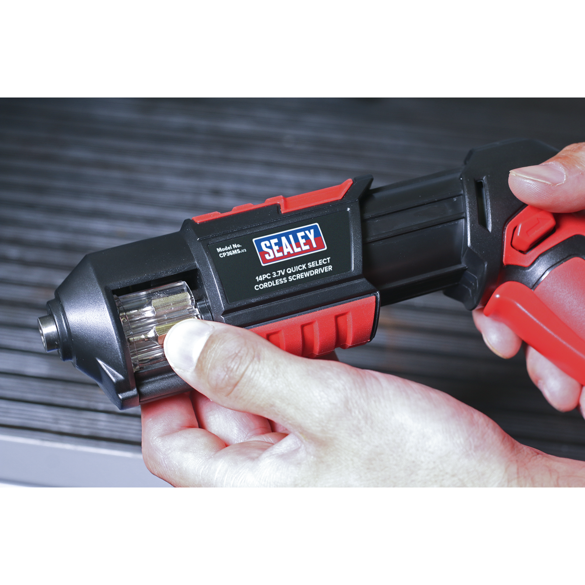 Sealey CP36MS Cordless Quick Select Screwdriver 3.7V 14pc
