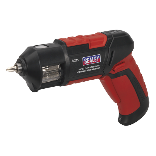 Sealey CP36MS Cordless Quick Select Screwdriver 3.7V 14pc
