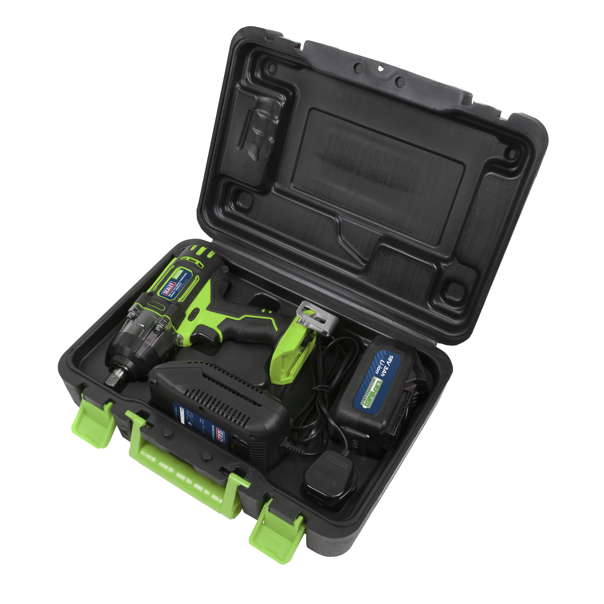 Sealey CP400LIHV 1/2"Sq Drive Hi-Vis Cordless Impact Wrench 18V 3Ah