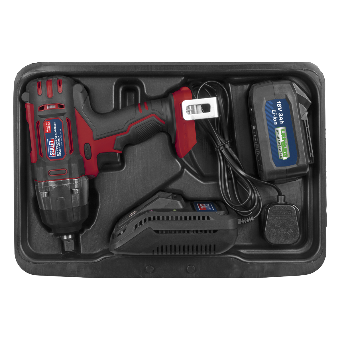 Sealey CP400LI 1/2"Sq Drive Cordless Impact Wrench 18V 3Ah