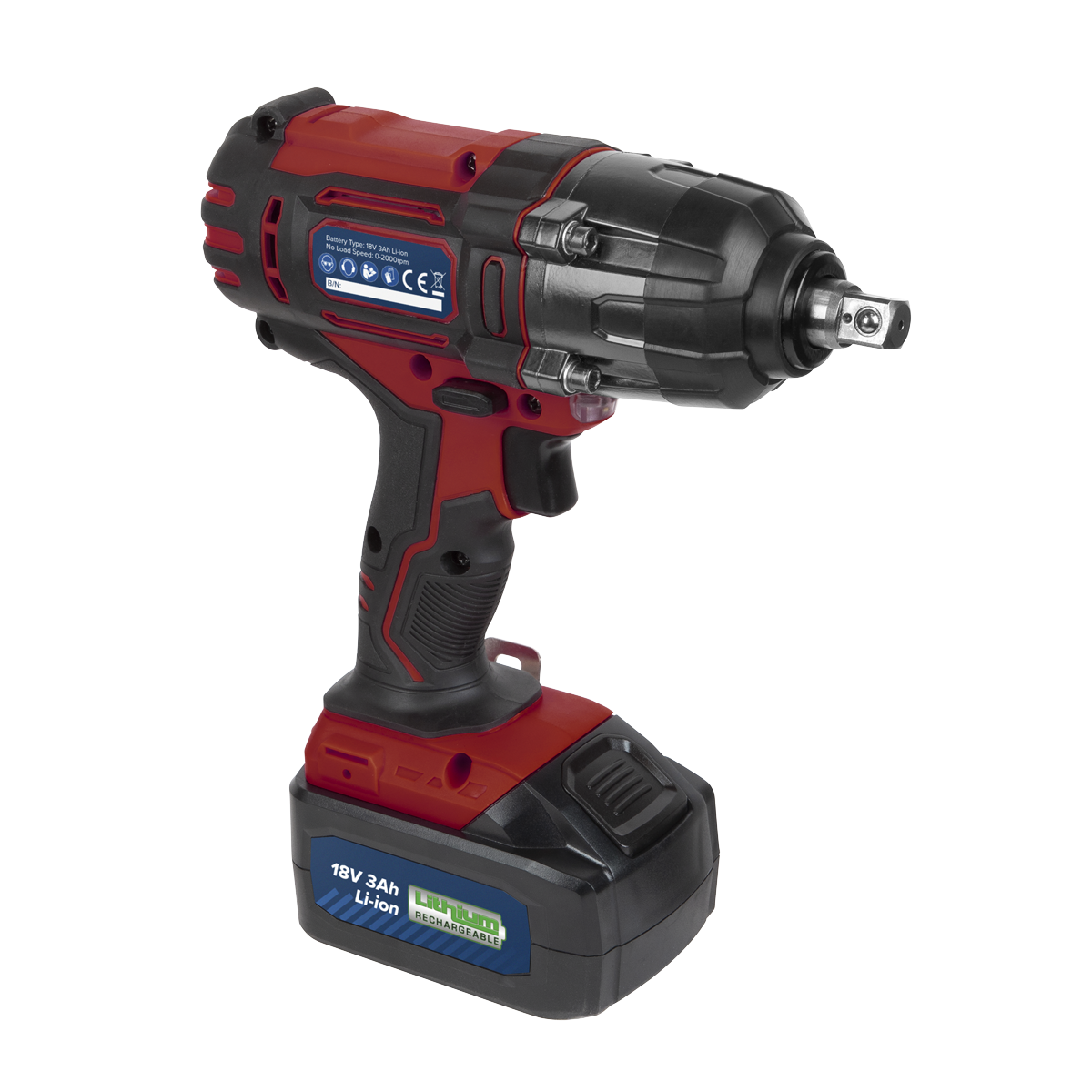 Sealey CP400LI 1/2"Sq Drive Cordless Impact Wrench 18V 3Ah