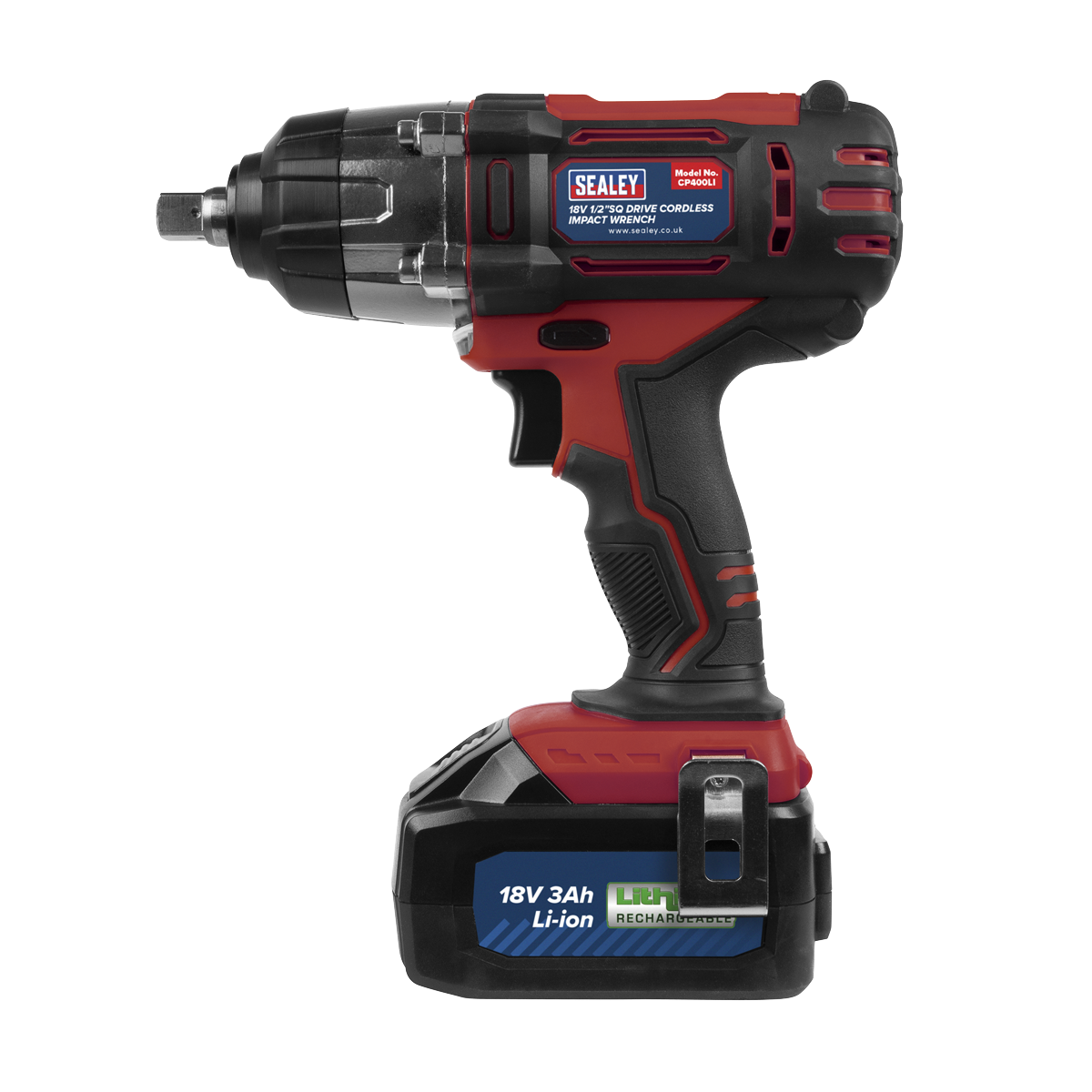 Sealey CP400LI 1/2"Sq Drive Cordless Impact Wrench 18V 3Ah