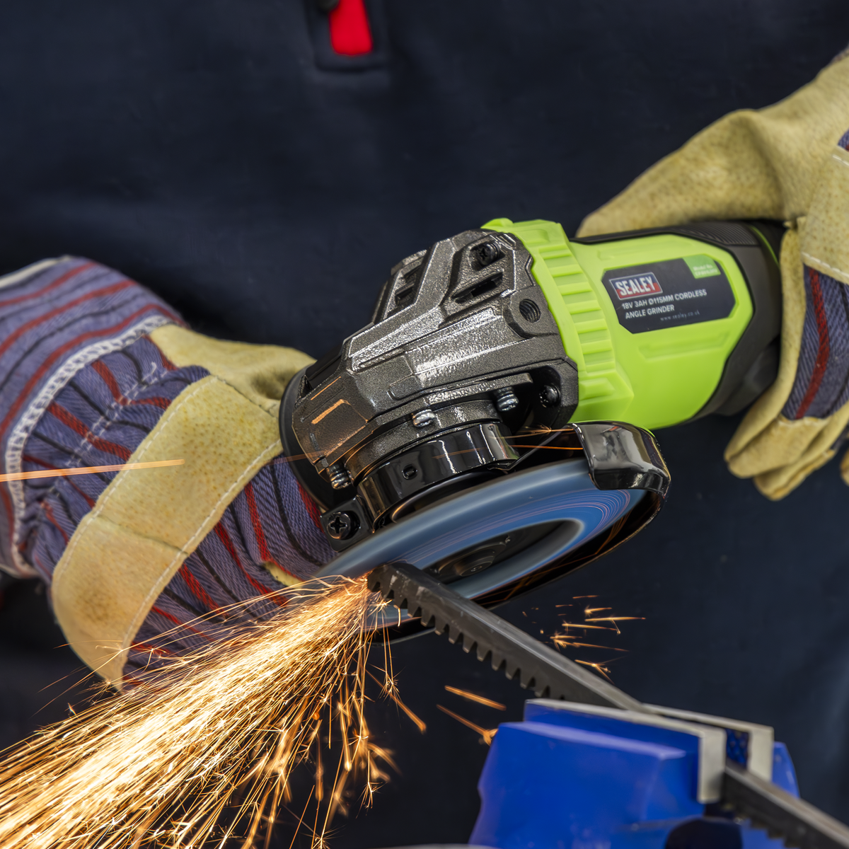 Sealey CP401LIHV 115mm Cordless Angle Grinder 18V 3Ah - Green