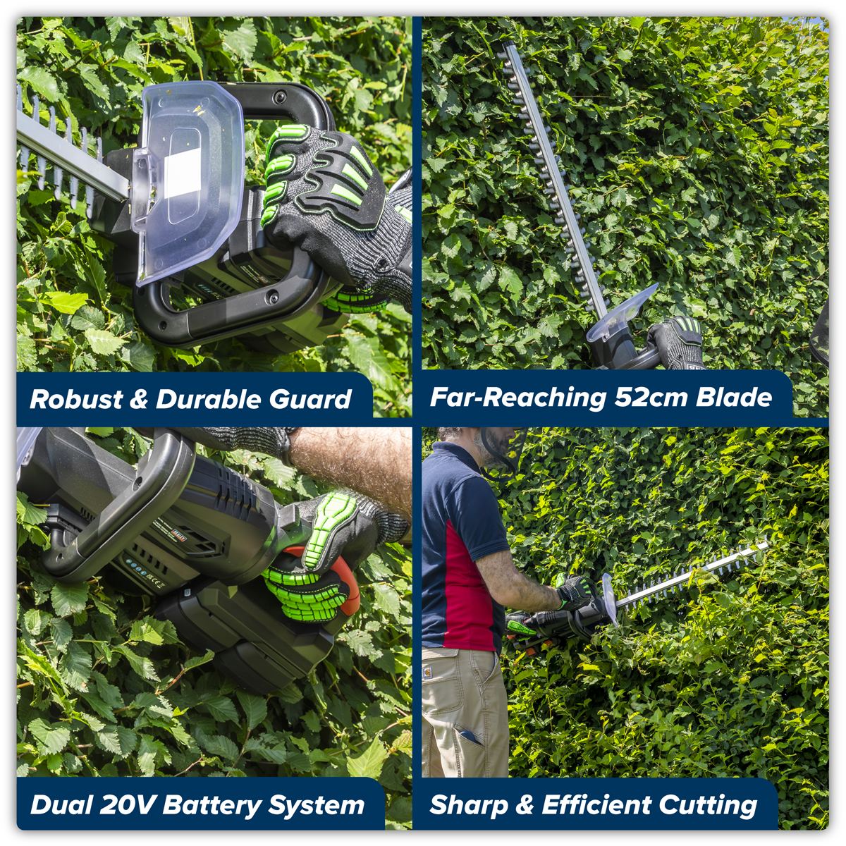 Sealey CP40VHTKIT Hedge Trimmer Kit 40V 4Ah SV20 Series 52cm