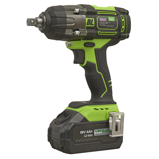 Sealey CP650LIHV 1/2"Sq Drive Cordless Brushless Impact Wrench 18V 4Ah
