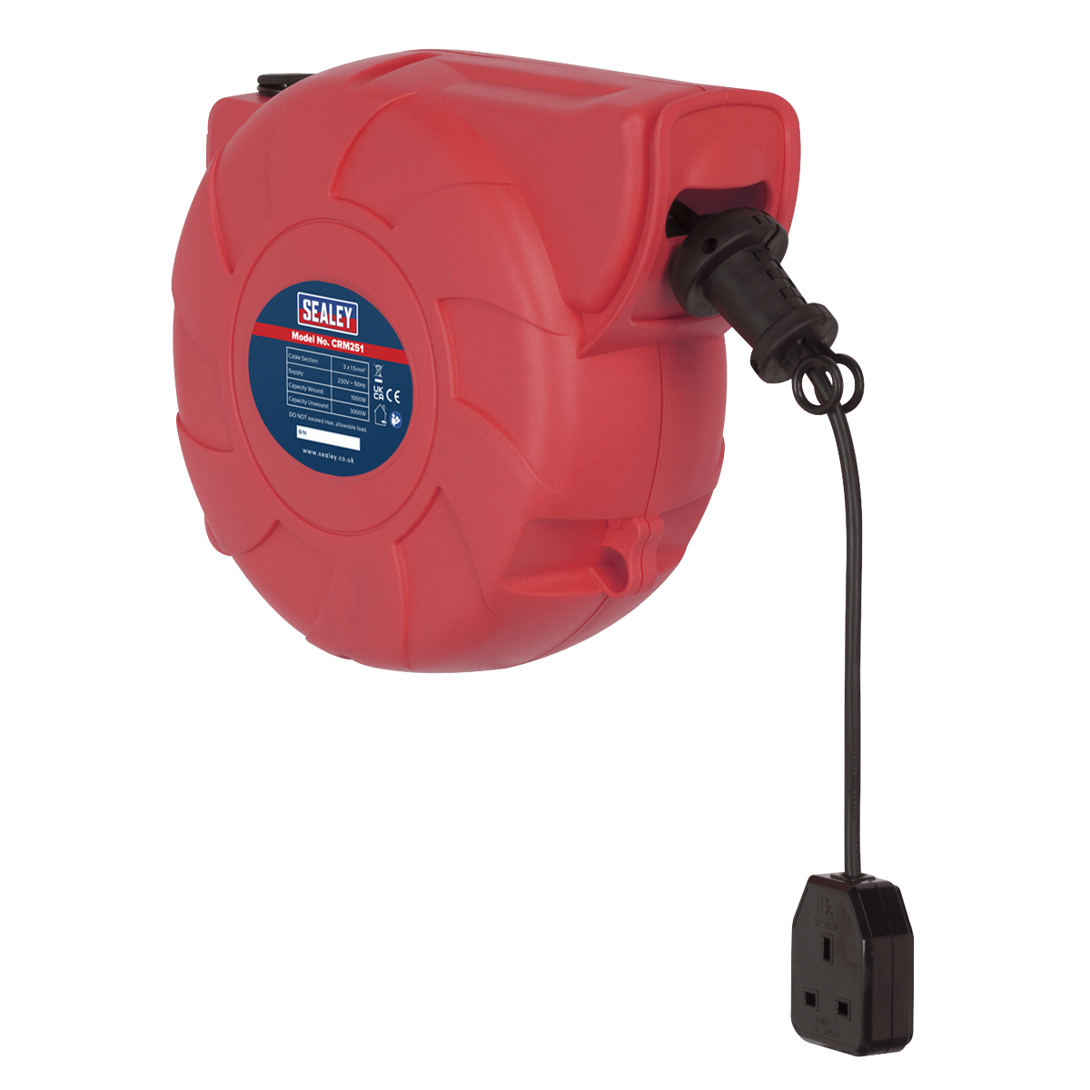 Sealey CRM251 25m Retractable Cable Reel System 1 x 230V