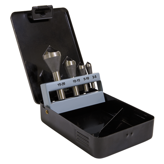 Sealey CSSET4O 90° Slotted Deburring Countersink Drill Bit Set 4pc