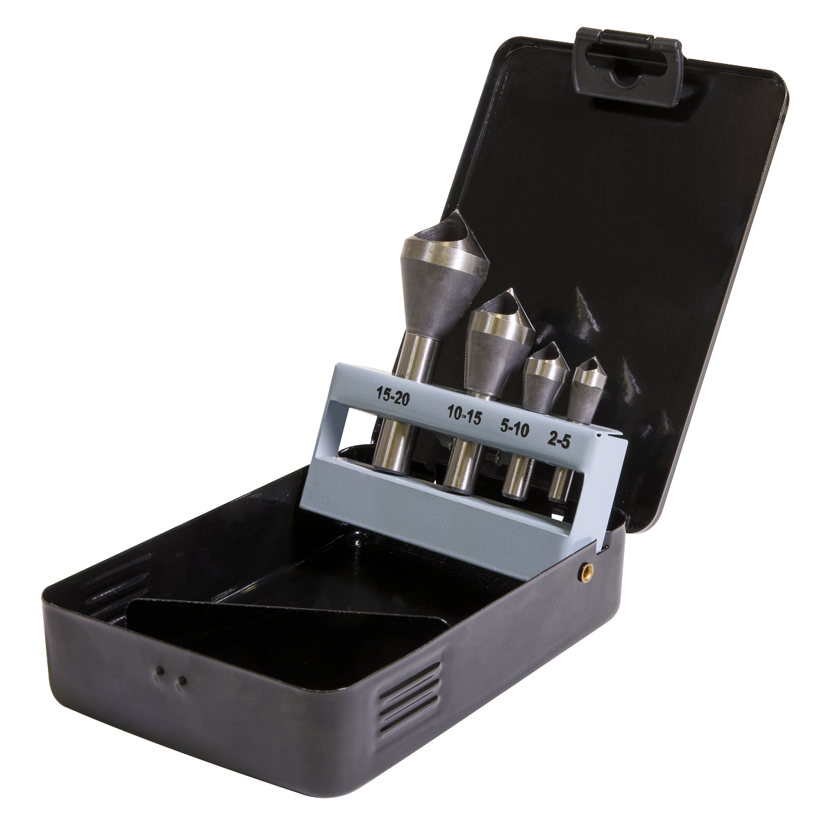 Sealey CSSET4O 90° Slotted Deburring Countersink Drill Bit Set 4pc