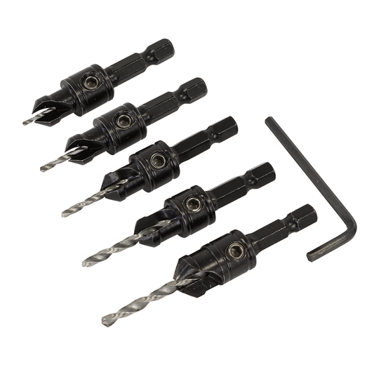 Sealey CSSET5 Countersink Drill Bit Set 5pc