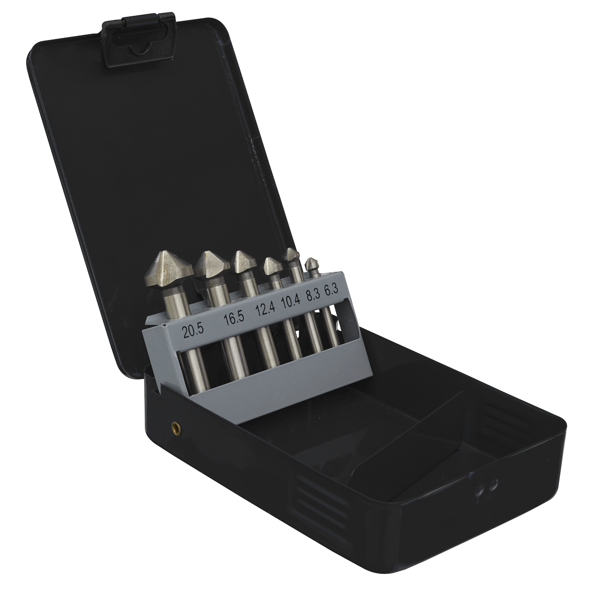 Sealey CSSET6V 90° Countersink Bit Set 3 x V Flutes 6pc