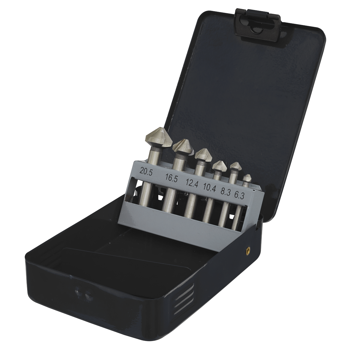 Sealey CSSET6V 90° Countersink Bit Set 3 x V Flutes 6pc