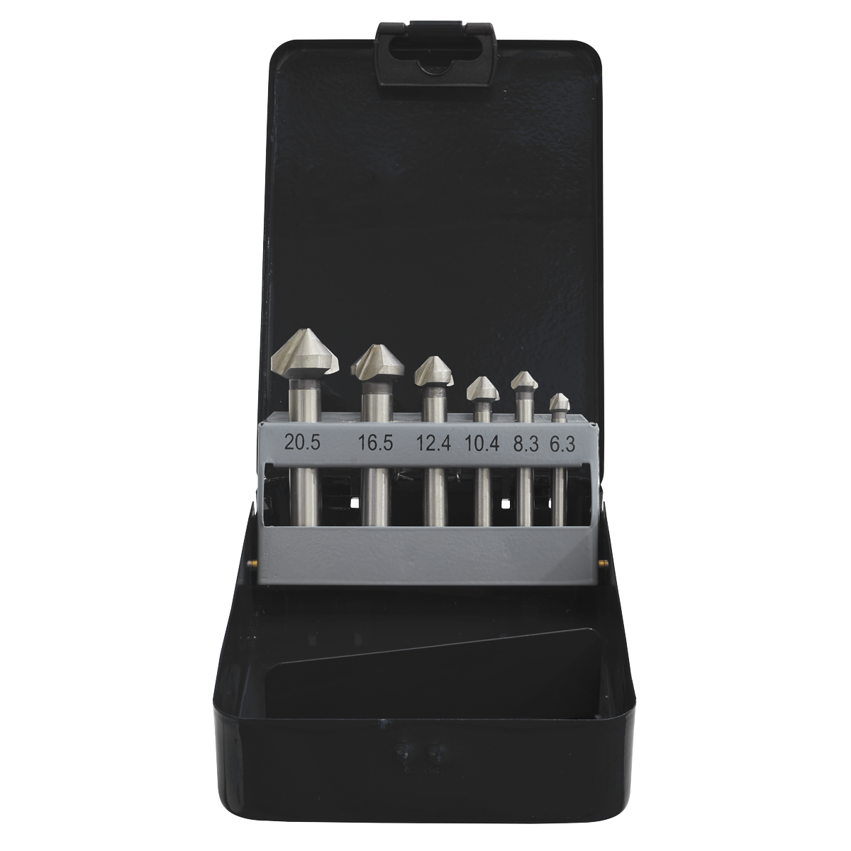 Sealey CSSET6V 90° Countersink Bit Set 3 x V Flutes 6pc