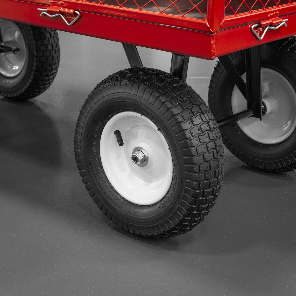 Sealey CST806 Platform Truck with Sides Pneumatic Tyres 350kg Capacity