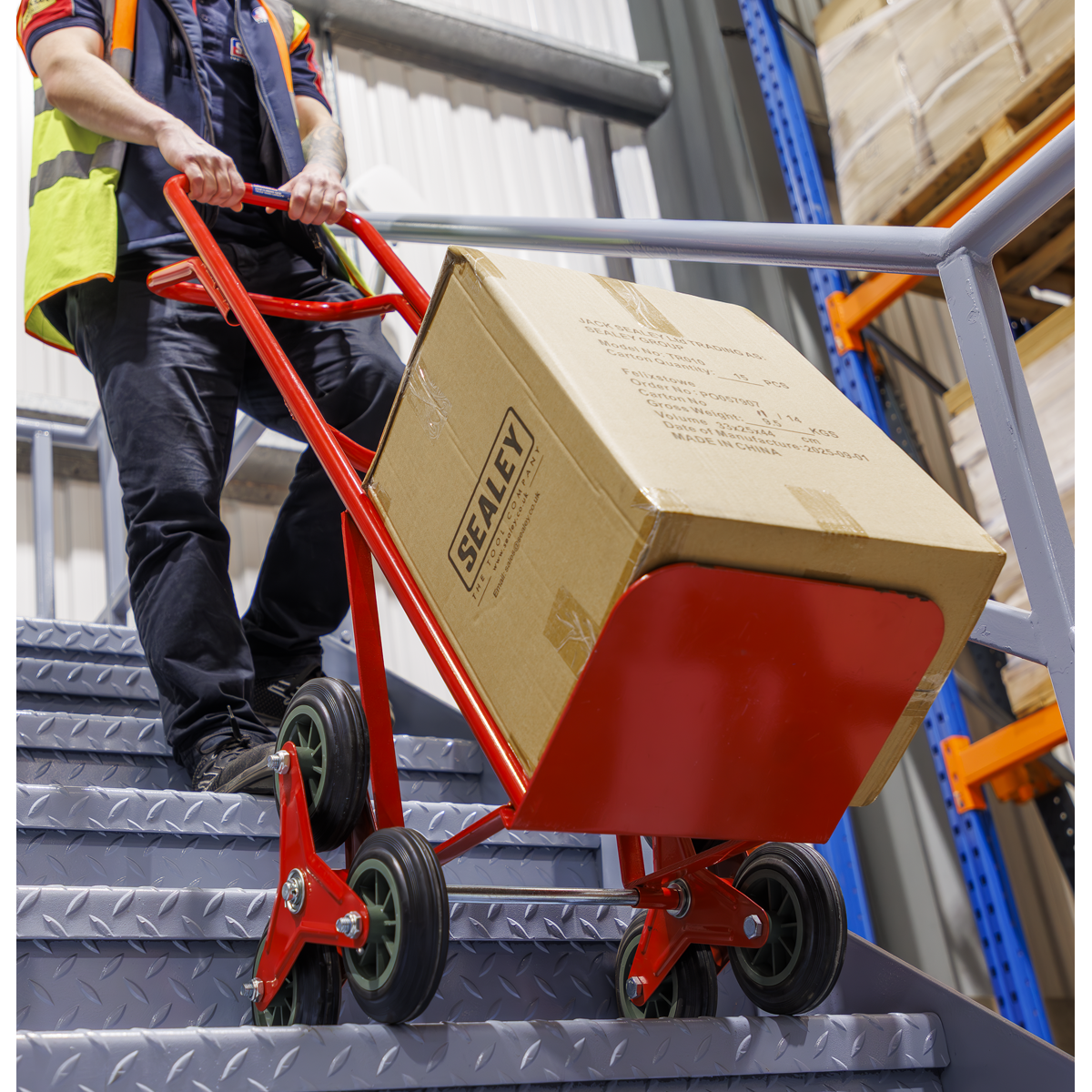 Sealey CST985 Stair Climbing Sack Truck with Solid Tyres 150kg Capacity