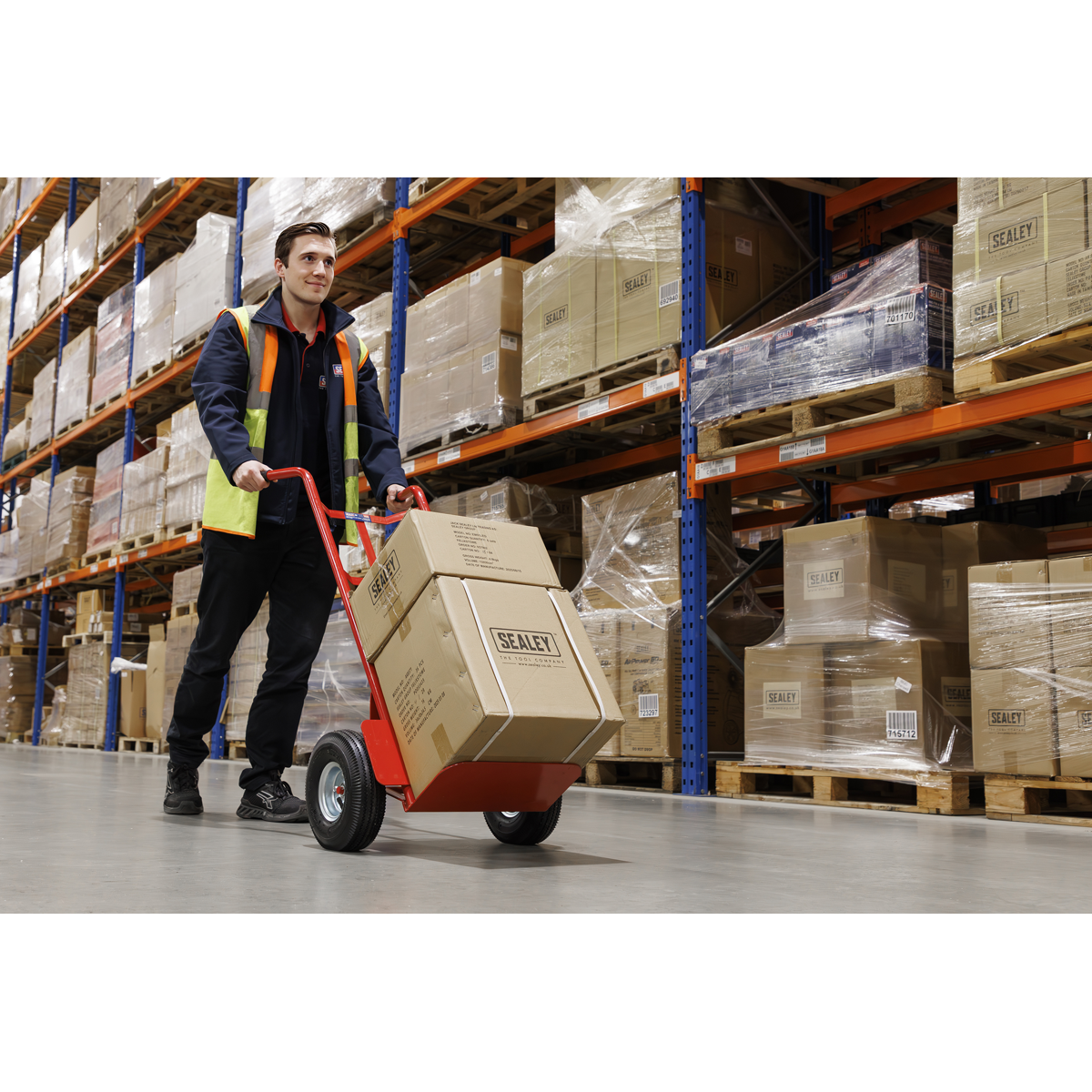 Sealey CST986 Sack Truck with Pneumatic Tyres 200kg Capacity