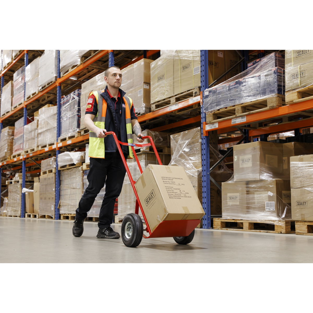 Sealey CST987 Sack Truck with Pneumatic Tyres 200kg Capacity