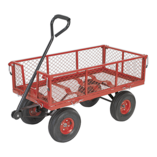 Sealey CST997 Platform Truck with Removable Sides & Pneumatic Tyres 200kg Capacity