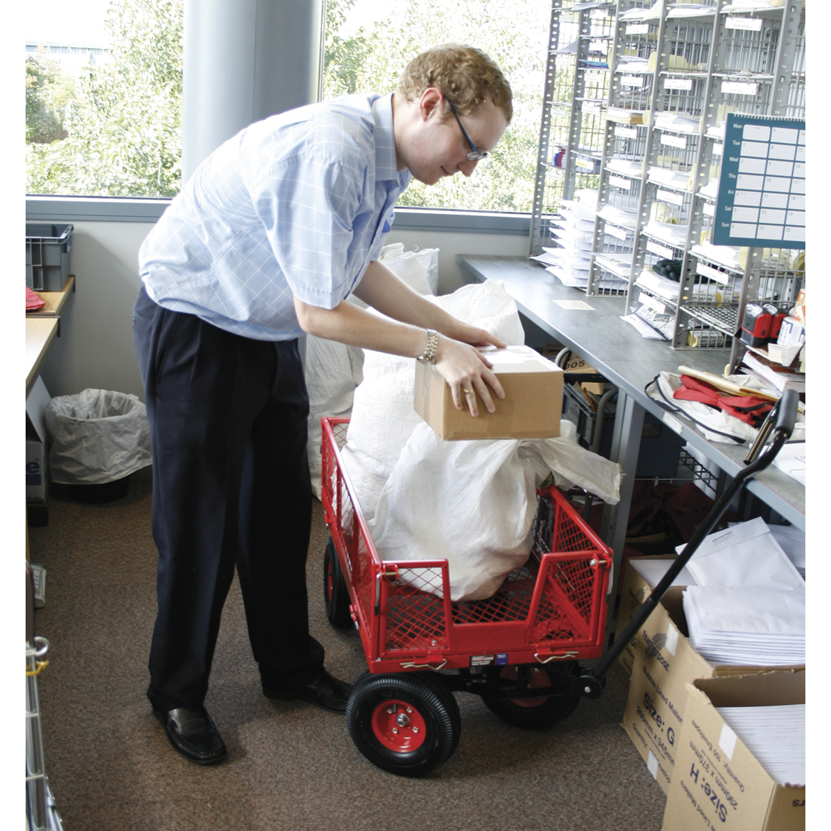 Sealey CST997 Platform Truck with Removable Sides & Pneumatic Tyres 200kg Capacity