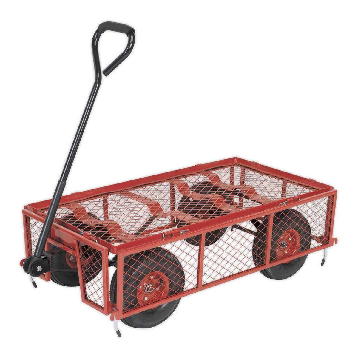 Sealey CST997 Platform Truck with Removable Sides & Pneumatic Tyres 200kg Capacity