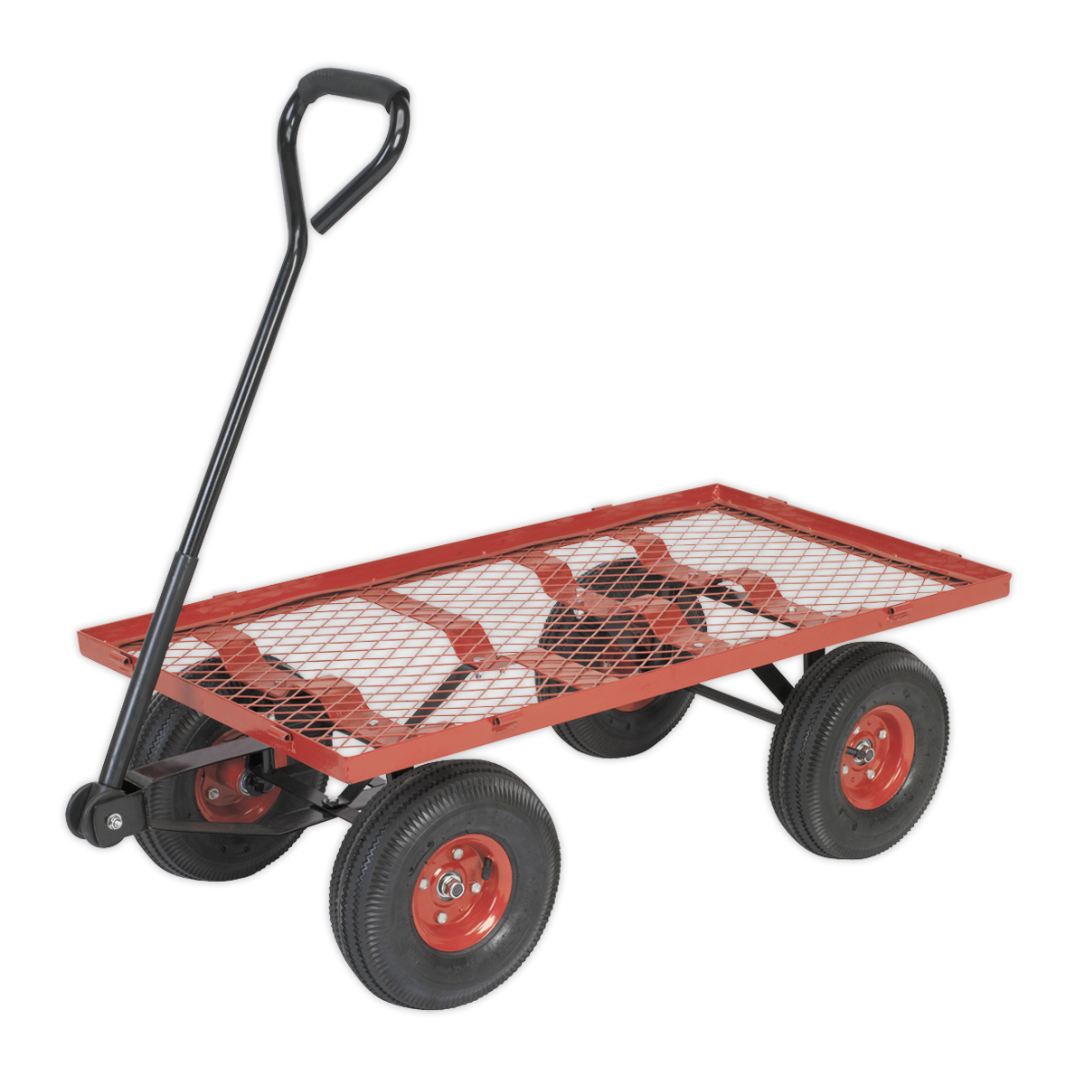 Sealey CST997 Platform Truck with Removable Sides & Pneumatic Tyres 200kg Capacity