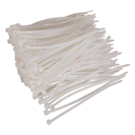 Sealey CT10025P200W Cable Tie 100 x 2.5mm, White - Pack of 200