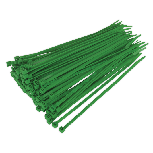 Sealey CT20048P100G Cable Tie 200 x 4.4mm, Green - Pack of 100