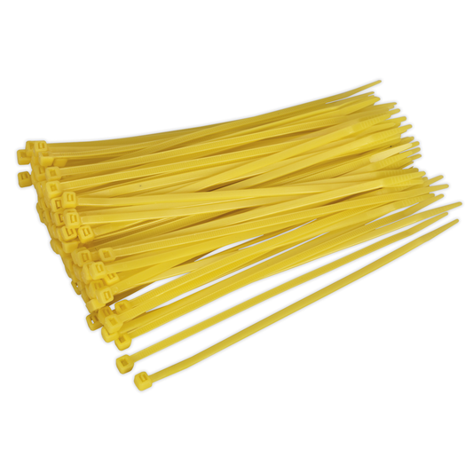 Sealey CT20048P100Y Cable Tie 200 x 4.4mm, Yellow - Pack of 100