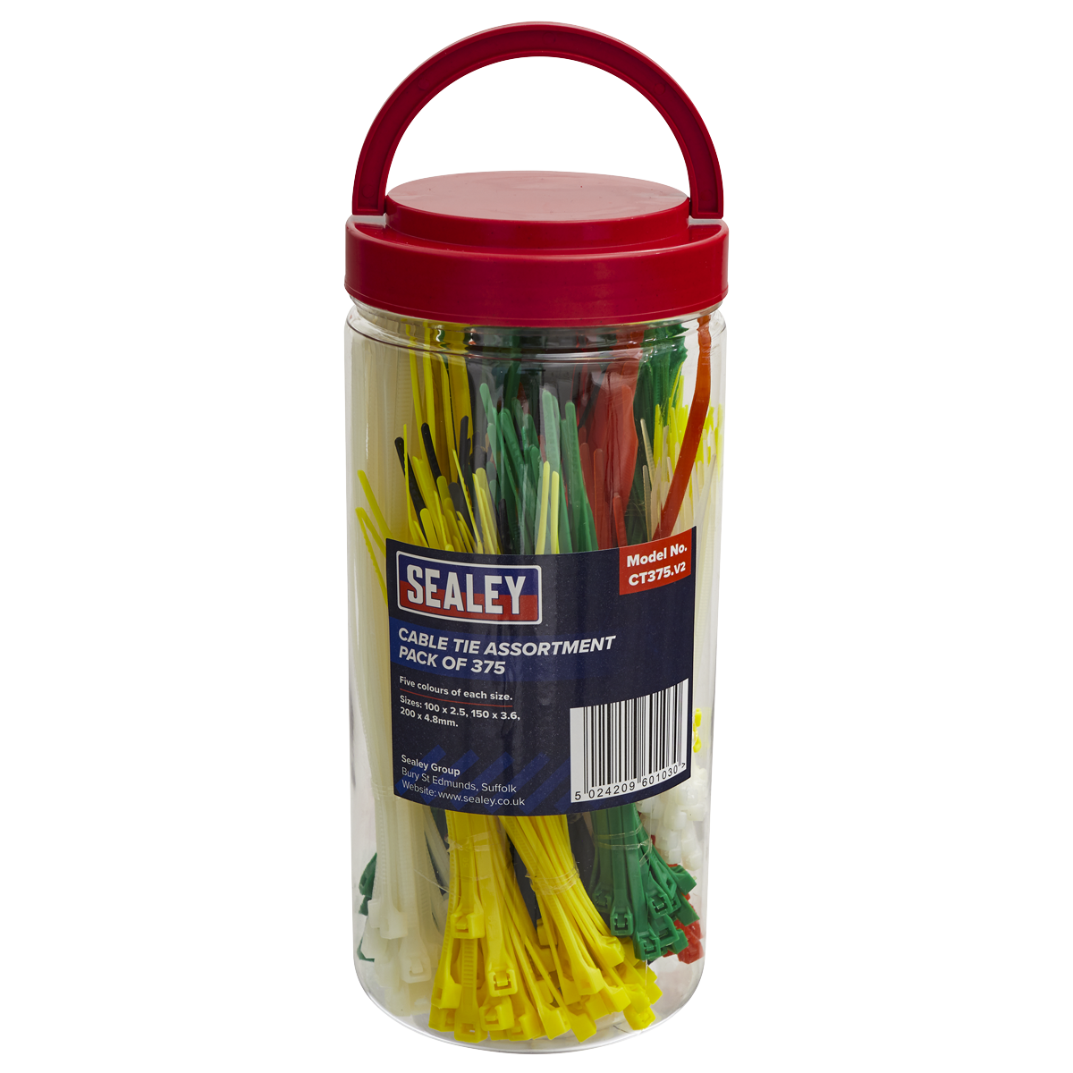 Sealey CT375 Cable Tie Assortment - Pack of 375