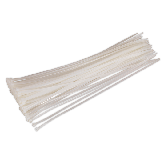 Sealey CT38048P100W Cable Tie 380 x 4.8mm, White - Pack of 100