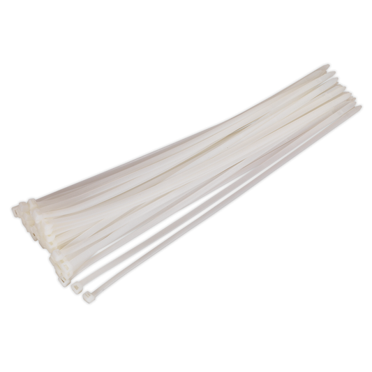 Sealey CT45076P50W Cable Tie 450 x 7.6mm, White - Pack of 50