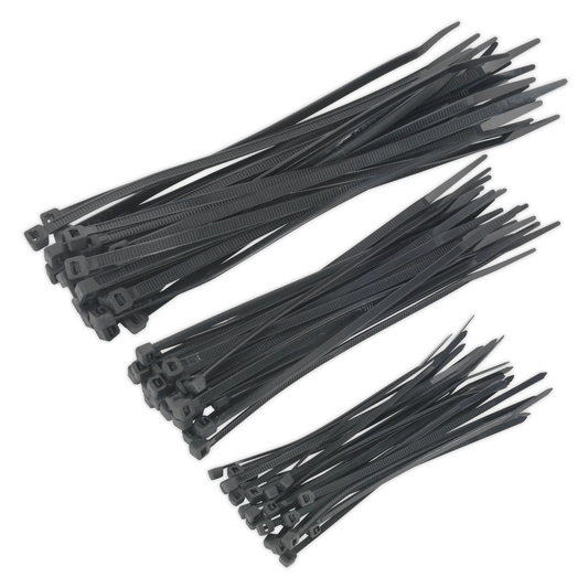 Sealey CT75B Cable Tie Assortment, Black - Pack of 75