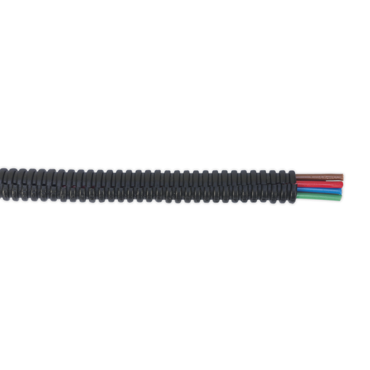 Sealey CTS07200 Split Convoluted Cable Sleeving 7-10mm 200m