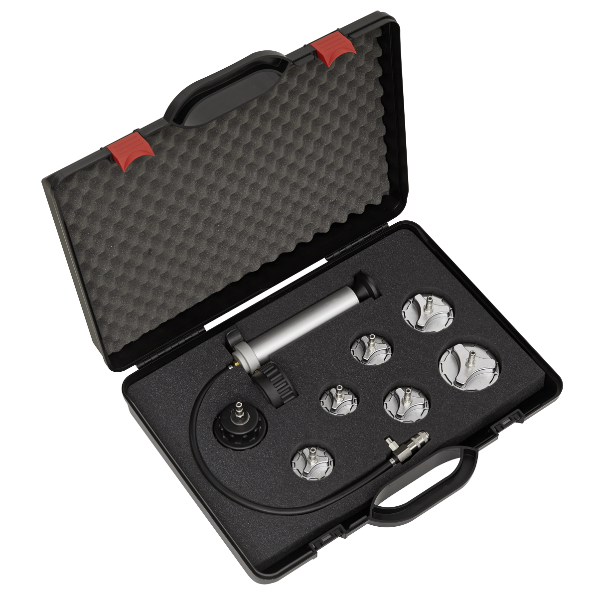 Sealey CV0011 Commercial Cooling System Pressure Test Kit 7pc