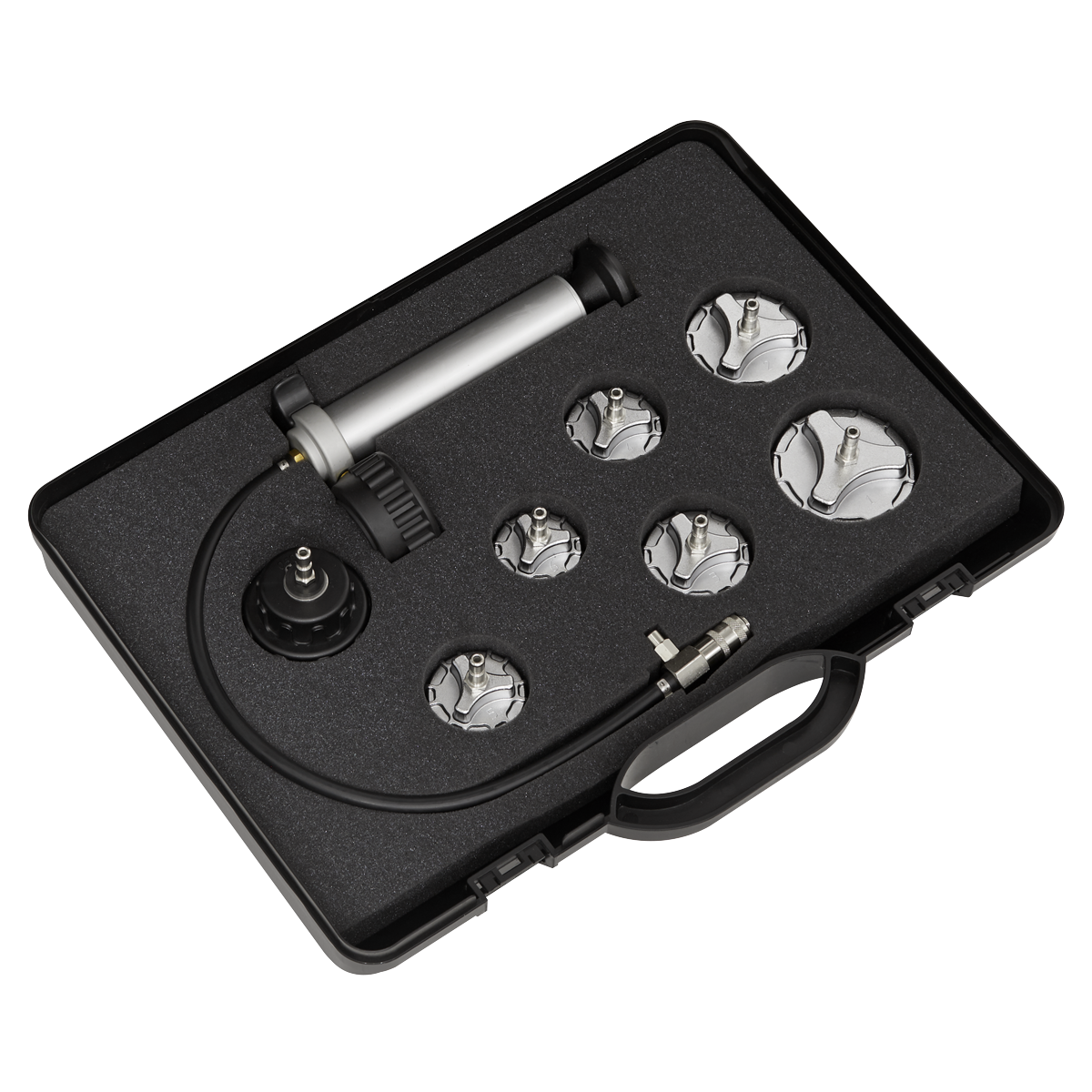 Sealey CV0011 Commercial Cooling System Pressure Test Kit 7pc