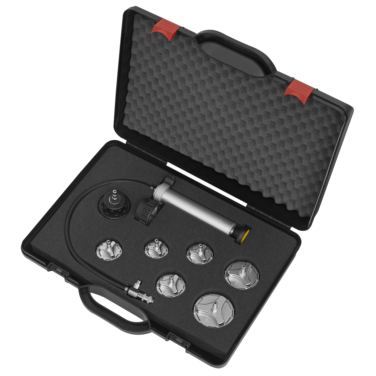 Sealey CV0011 Commercial Cooling System Pressure Test Kit 7pc