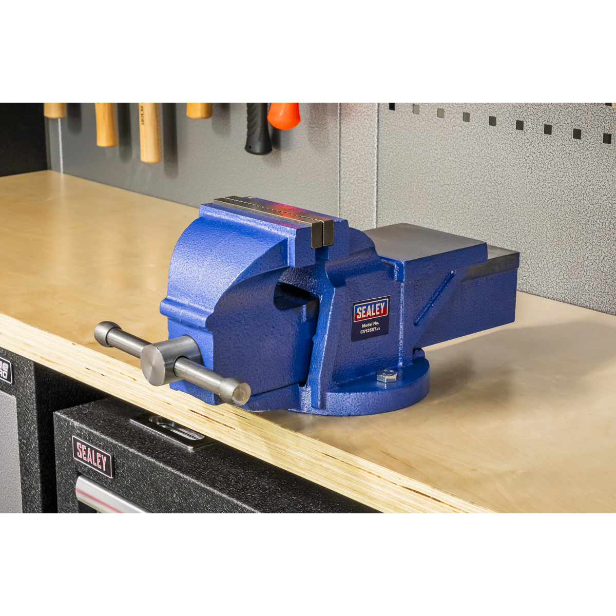 Sealey CV125XT Professional Heavy-Duty Fixed Base Vice 125mm
