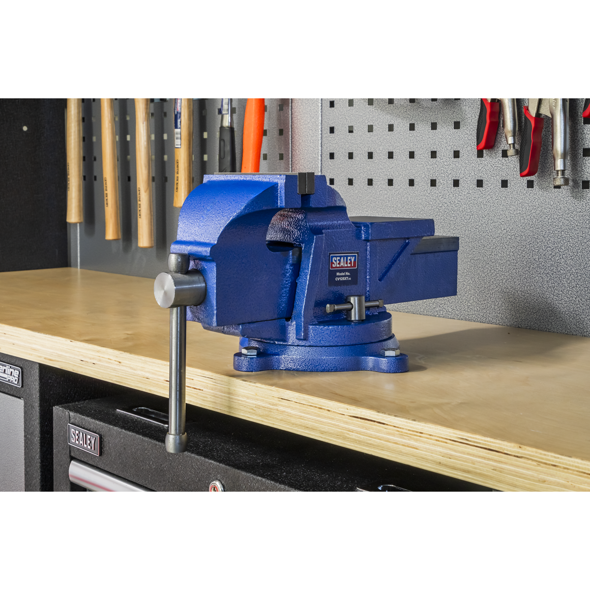 Sealey CV125XT Professional Heavy-Duty Fixed Base Vice 125mm